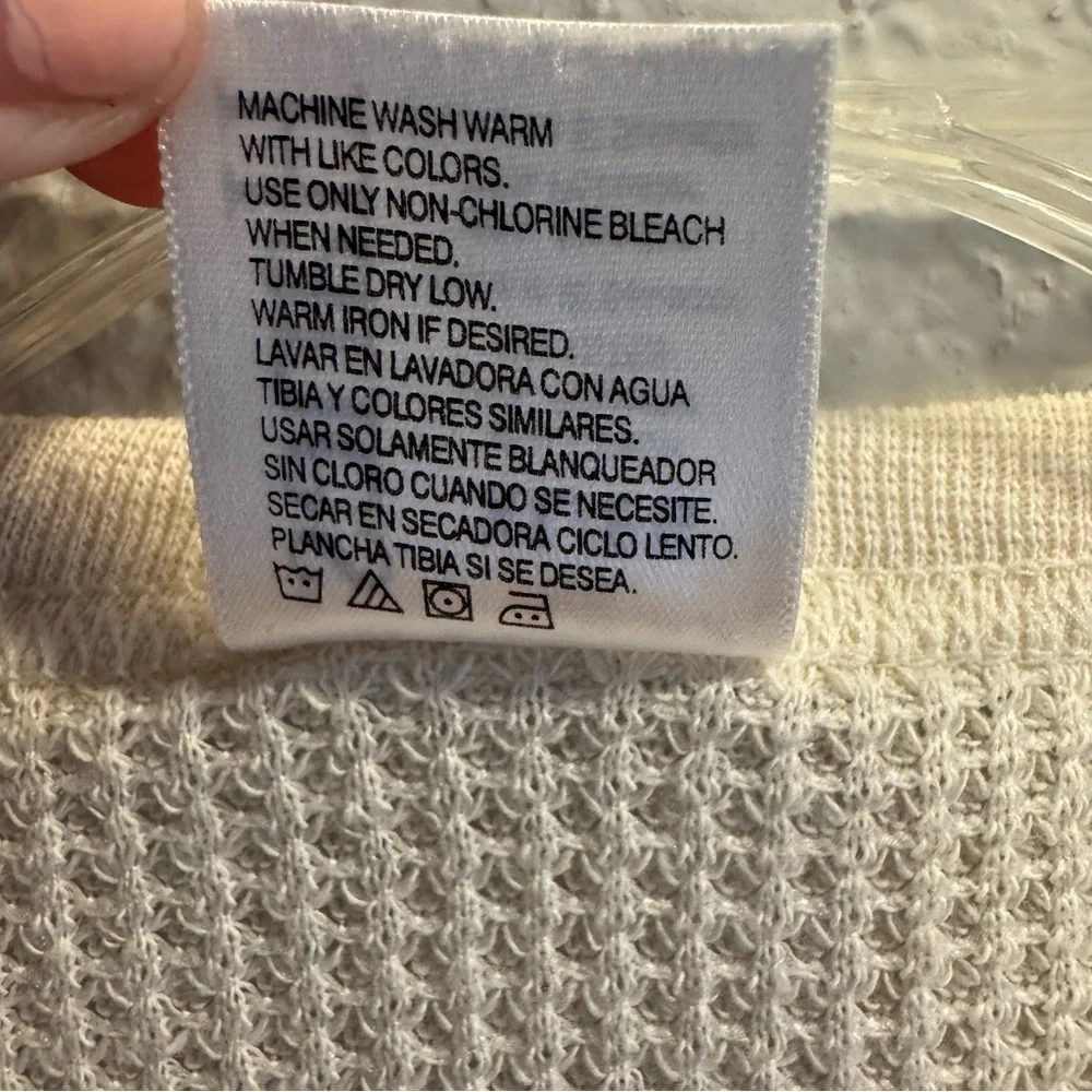 Hanes Cream Long Sleeve Thermal Shirt XL - Picture 3 of 6